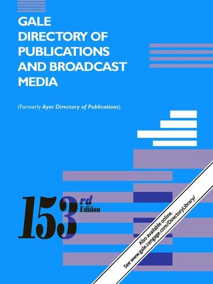 cover image of Gale Directory of Publications and Broadcast Media